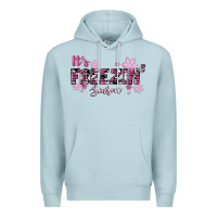 Blue Mist It's Freezin Season Pink Christmas Premium Hoodie - RanaPortraitStore