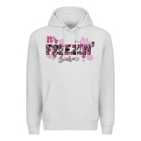 Dove Grey It's Freezin Season Pink Christmas Premium Hoodie - RanaPortraitStore