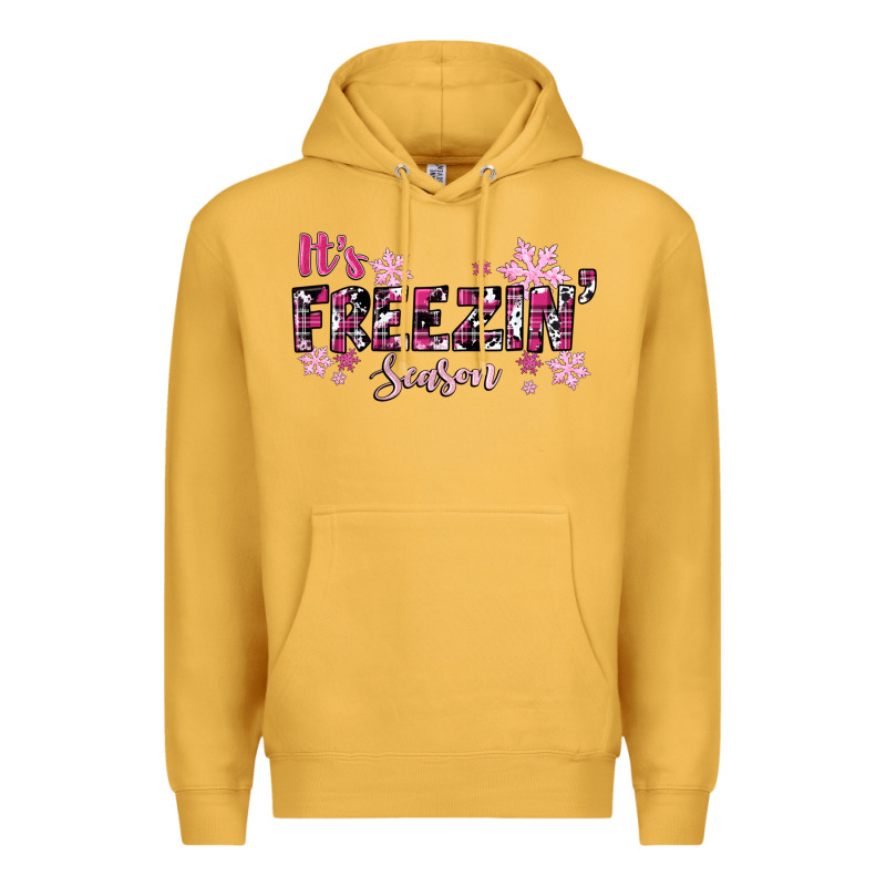 It's Freezin Season Pink Christmas Premium Hoodie by RanaPortraitStore | Teevron