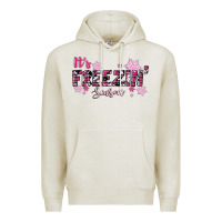 Oatmeal Heather It's Freezin Season Pink Christmas Premium Hoodie - RanaPortraitStore