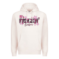 Pale Pink It's Freezin Season Pink Christmas Premium Hoodie - RanaPortraitStore