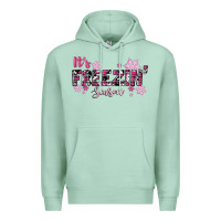 Seafoam It's Freezin Season Pink Christmas Premium Hoodie - RanaPortraitStore