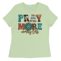 Matcha pray more worry less Ladies Tee - Artiststas