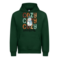 Forest Green cozy season snowman Urban Hoodie - MaliasSmallBusiness