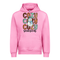 Fuchsia Pink cozy season snowman Urban Hoodie - MaliasSmallBusiness