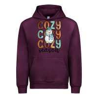 Mauve Wine cozy season snowman Urban Hoodie - MaliasSmallBusiness