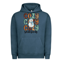 Pigment Midnight Navy cozy season snowman Urban Hoodie - MaliasSmallBusiness