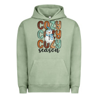 Pigment Oil Green cozy season snowman Urban Hoodie - MaliasSmallBusiness