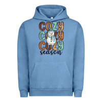 Pigment Pebble Blue cozy season snowman Urban Hoodie - MaliasSmallBusiness