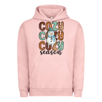 Pigment Salmon cozy season snowman Urban Hoodie - MaliasSmallBusiness