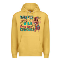 Antique Gold wanted and wild long live cowgirls Premium Hoodie - texasbilliewilder