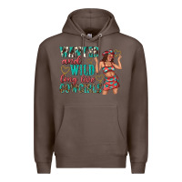 Coffee wanted and wild long live cowgirls Premium Hoodie - texasbilliewilder