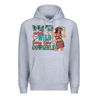 Heather Grey wanted and wild long live cowgirls Premium Hoodie - texasbilliewilder