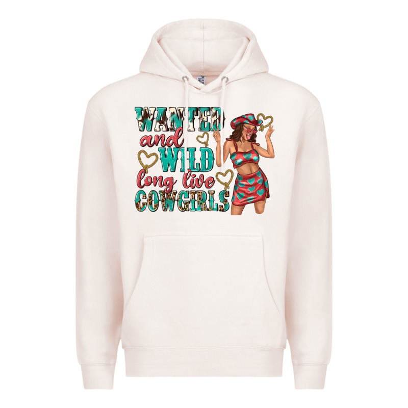 Wanted And Wild Long Live Cowgirls Premium Hoodie by texasbilliewilder | Teevron