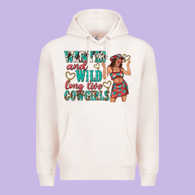 Premium Hoodie wanted and wild long live cowgirls