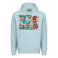 Blue Mist wanted and wild long live cowgirls Premium Hoodie - texasbilliewilder