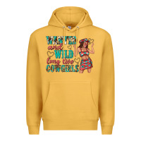 Mustard wanted and wild long live cowgirls Premium Hoodie - texasbilliewilder
