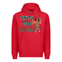 Red wanted and wild long live cowgirls Premium Hoodie - texasbilliewilder