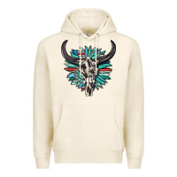 Tofu western bull skull with sunflower and gemstone Premium Hoodie - texasbilliewilder