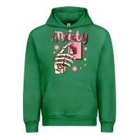 Emerald anxiety skeleton hand Urban Hoodie - MaliasSmallBusiness