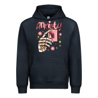 Navy anxiety skeleton hand Urban Hoodie - MaliasSmallBusiness