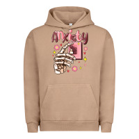 Pigment Burro anxiety skeleton hand Urban Hoodie - MaliasSmallBusiness