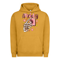 Pigment Peanut Butter anxiety skeleton hand Urban Hoodie - MaliasSmallBusiness