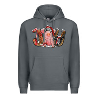 Rock Christmas Joy With Pig Premium Hoodie - RanaPortraitStore