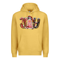 Antique Gold Christmas Joy With Pig Premium Hoodie - RanaPortraitStore