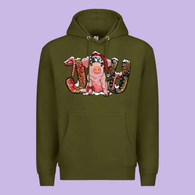 Premium Hoodie Christmas Joy With Pig