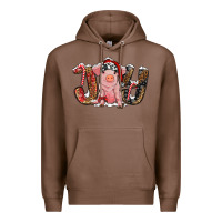 Chestnut Christmas Joy With Pig Premium Hoodie - RanaPortraitStore