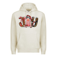 Oatmeal Heather Christmas Joy With Pig Premium Hoodie - RanaPortraitStore