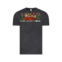 Vintage Black Christmas Gnome Truck Vintage Tee - Artiststas