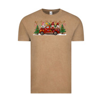 Vintage Coffee Christmas Gnome Truck Vintage Tee - Artiststas