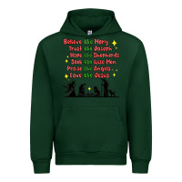 Forest Green jesus and family belive like mary Urban Hoodie - MaliasSmallBusiness