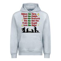 Heather Grey jesus and family belive like mary Urban Hoodie - MaliasSmallBusiness