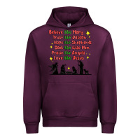 Mauve Wine jesus and family belive like mary Urban Hoodie - MaliasSmallBusiness