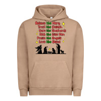 Pigment Burro jesus and family belive like mary Urban Hoodie - MaliasSmallBusiness
