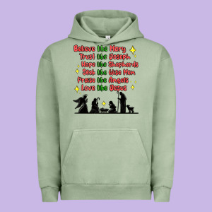Jesus And Family Belive Like Mary Urban Hoodie Designed By Maliassmallbusiness