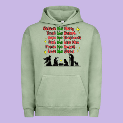 Urban Hoodie jesus and family belive like mary
