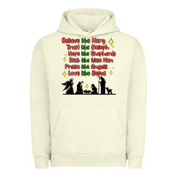 Pigment Pistachio jesus and family belive like mary Urban Hoodie - MaliasSmallBusiness