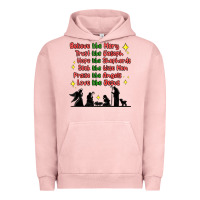 Pigment Salmon jesus and family belive like mary Urban Hoodie - MaliasSmallBusiness