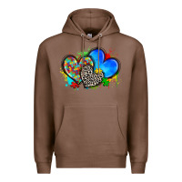 Chestnut autism hearts Premium Hoodie - Zillion Design Studio