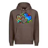 Coffee autism hearts Premium Hoodie - Zillion Design Studio