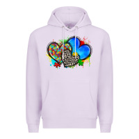 Lilac autism hearts Premium Hoodie - Zillion Design Studio