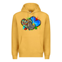 Mustard autism hearts Premium Hoodie - Zillion Design Studio