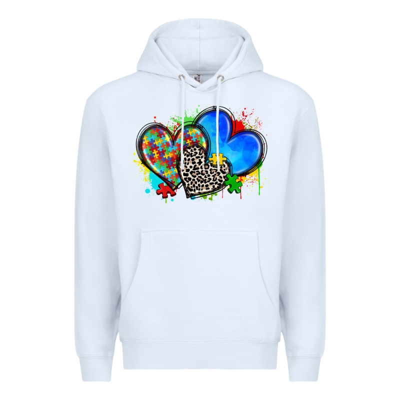 Autism Hearts Premium Hoodie by Zillion Design Studio | Teevron