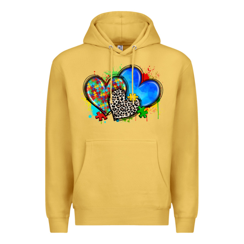 Autism Hearts Premium Hoodie by Zillion Design Studio | Teevron