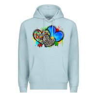 Blue Mist autism hearts Premium Hoodie - Zillion Design Studio