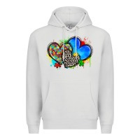 Dove Grey autism hearts Premium Hoodie - Zillion Design Studio